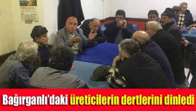 Kandıra Ziraat Odası Başkanı Erdal Çetin Bağırganlı Mahallesi'ndeki çiftçilerin dertlerini