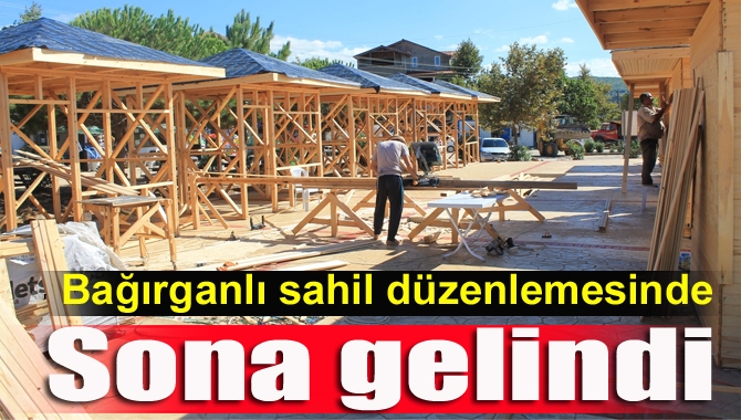 Büyükşehir Belediyesi tarafından Kandıra sahilinde yapımı devam eden Bağırganlı plajında