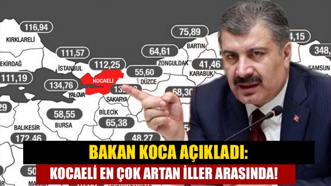 Sağlık Bakanı Fahrettin Koca, 100 bin nüfusa karşılık gelen haftalık