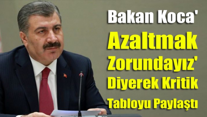 Sağlık Bakanı Fahrettin Koca, koronavirüs salgınında son durumu paylaştı. Bugün
