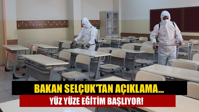 Milli Eğitim Bakanı Ziya Selçuk, yüz yüze eğitimin ilkokullarda 1
