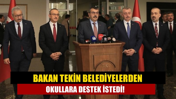 Kocaeli’ye gelen Milli Eğitim Bakanı Yusuf Tekin belediyelere seslendi. Bakan