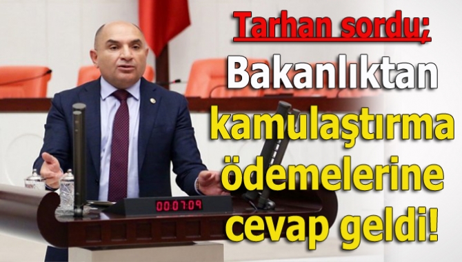 CHP Kocaeli Milletvekili Tahsin Tarhan'ın Kandıra'daki göletler hakkında sorduğu soruya