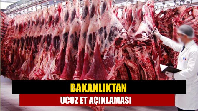 Tarım ve Orman Bakanlığı, Et ve Süt Kurumu'nun, kırmızı ve