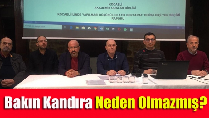 Kocaeli Akademik Odalar Birliği yaptığı toplantı ile çöp tesisi yer