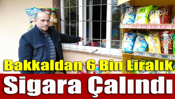 Kandıra'da bir bakkala giren hırsızlar yaklaşık 6 bin liralık sigara