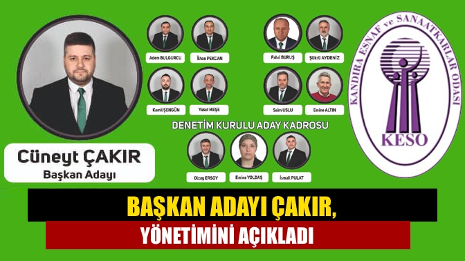 Kandıra Esnaf ve Sanatkârlar Odası Başkan Adayı Cüneyt Çakır, kongreye