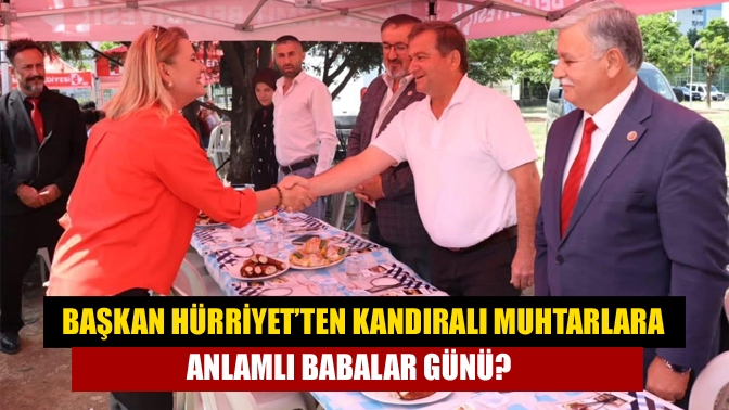 İzmit Belediyesi’nin Babalar Günü etkinliğine katılan Kandıralı muhtarlar ve aileleri,