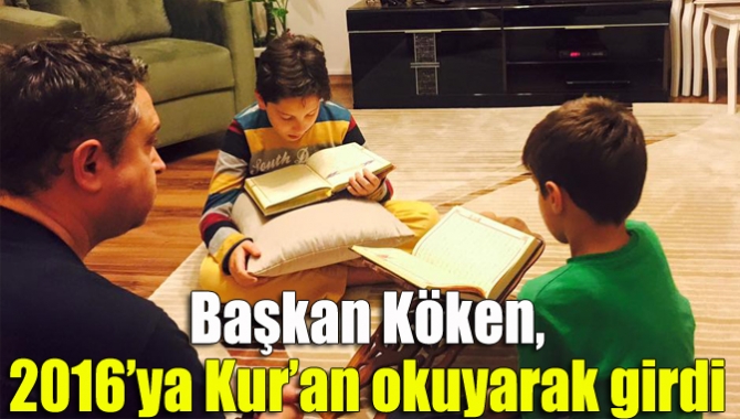 Kandıra Belediye Başkanı Ünal Köken, 2016 yılına evinde çocuklarıyla birlikte