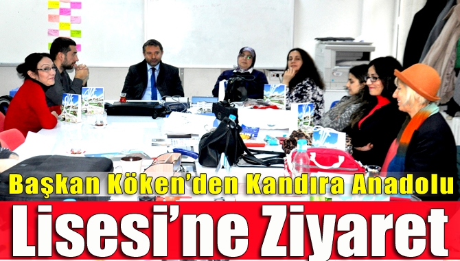 Kandıra Anadolu Lisesi’ni ziyaret eden Kandıra Belediye Başkanı Ünal Köken,