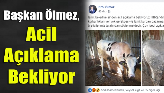 AK Parti Kandıra İlçe Başkanı Erol Ölmez, "İzmit belediye sinden