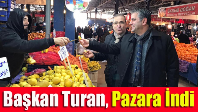 Kandıra Belediye Başkanı Adnan Turan, pazarcı esnafına ziyarette bulunarak bereketli
