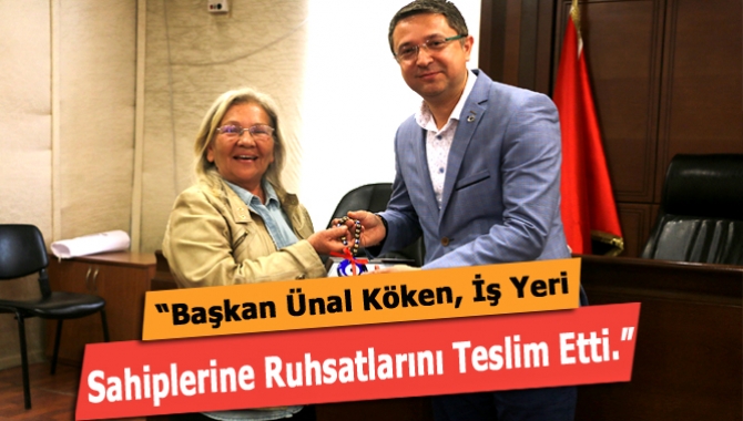 Ruhsat Denetim Müdürlüğü tarafından verilen iş yeri ruhsatlarını işletme sahiplerine