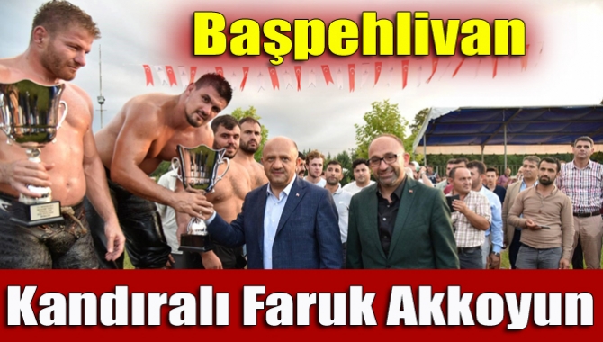 Kartepe'de düzenlenen Hergeleci İbrahim Yağlı Güreşleri'nde başpehlivanlığı Kandıralı hemşerimiz Faruk