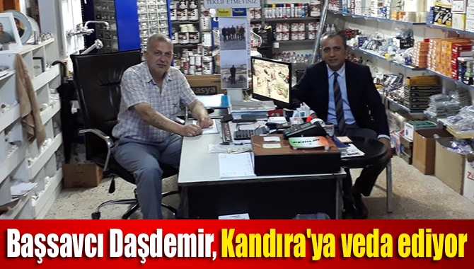 Kandıra Cumhuriyet Başsavcısı Hacı Hüseyin Daşdemir, ilçede veda ziyaretlerini sürdürüyor.