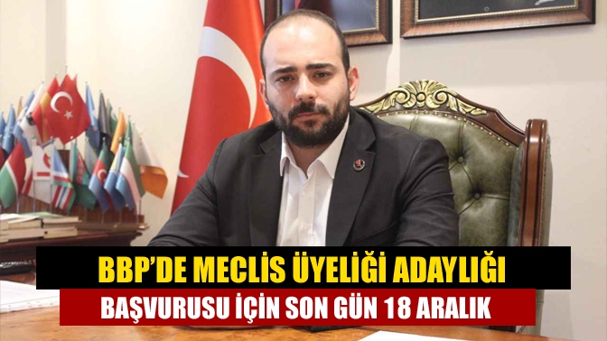 Büyük Birlik Partisi Kocaeli İl Başkanlığı yaptığı duyuruda meclis üyeliği