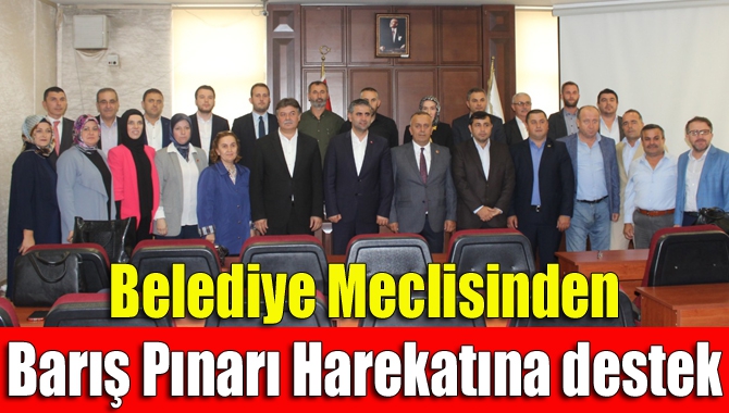 Kandıra Belediye Meclisi, Belediye Başkanı Adnan Turan’ın öncülüğünde Barış Pınarı
