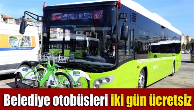 Büyükşehir Belediyesi’ne ait belediye otobüsleri ve tramvay araçlarından vatandaşlar vatan