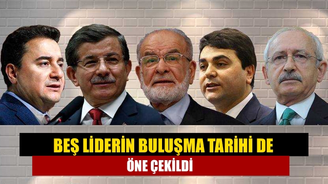 Beş siyasi partinin genel başkanlarının 4 Mart Cumartesi günü saat