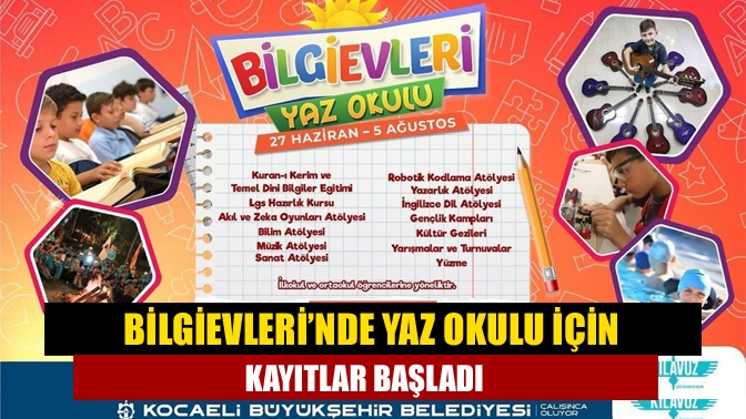 Kandıra Hayme Ana Bilgievi’nde 27 Haziran-5 Ağustos tarihleri arasında faaliyette