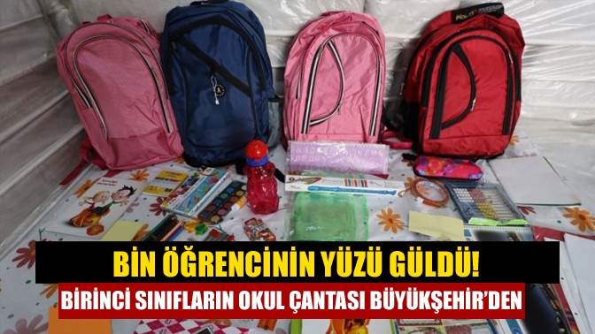Büyükşehir’in kırsal alanlarda okula merhaba diyen 1. sınıflara hediye ettiği