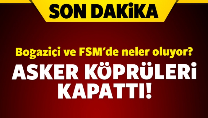 Boğaziçi ve FSM köprülerinde Anadolu'dan Avrupa'ya geçiş yönünün trafiğe kapatıldı.