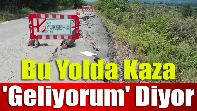 Kandıra’da bulunan Karagöllü Sapağı’ndaki yol kayması kazaya davetiye çıkartıyor. Aylardır