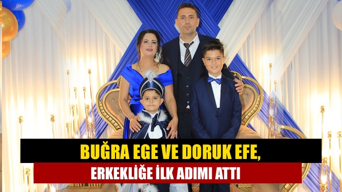 Ayşegül-Aydın Kardaş çiftinin oğulları Buğra Ege ile Doruk Efe, sünnet