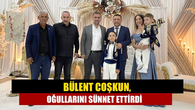 Buket-Bülent Coşkun çifti, oğulları Sefa ile Yiğit'in sünnet cemiyetini gerçekleştirmenin