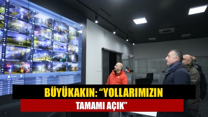 Başkan Büyükakın, karla mücadele ederek yolları açık tutmak için yoğun