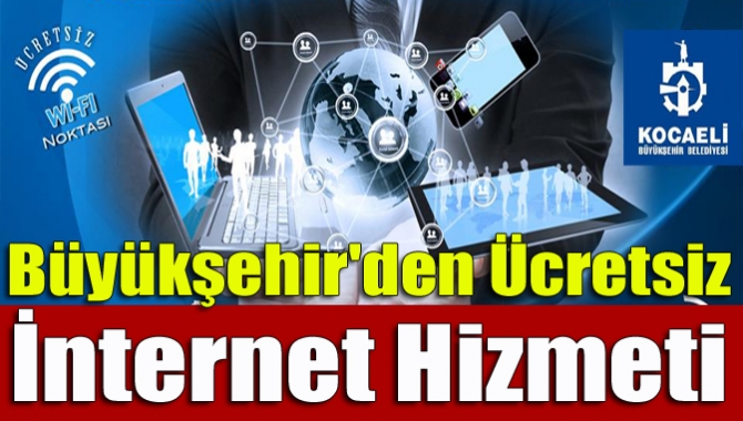 Büyükşehir Belediyesi İzmit Sekapark’ta, vatandaşlara wifi bağlantısıyla ücretsiz internet hizmeti