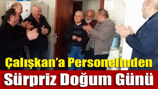 Kandıra İlçe Emniyet Müdürü Ali Çalışkan’a personelinden sürpriz doğum günü.