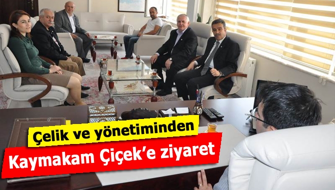 Kızılay Kandıra Şube Başkanı Olcay Çelik ve yönetimi, Kandıra Kaymakamı