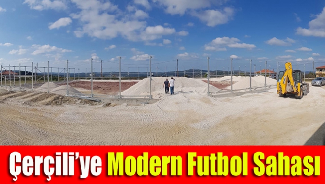 Kocaeli Büyükşehir Belediyesi Kandıra Çerçili Köyü'ne modern futbol sahası inşa