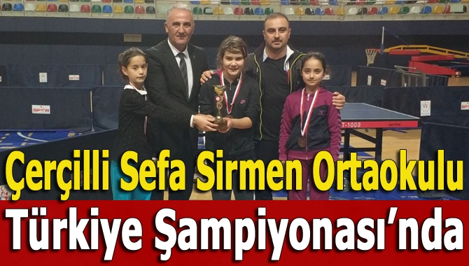 Kandıra Çerçilli Sefa Sirmen Ortaokulu, il genelinde düzenlenen masa tenisi