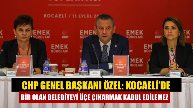 CHP Genel Başkanı Özgür Özel konuşmasında, “Türkiye nüfusunun yüzde 65’ine