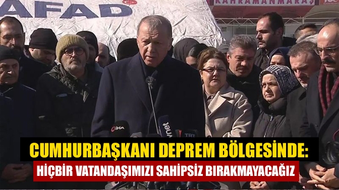 Cumhurbaşkanı Erdoğan, Kahramanmaraş merkezli depremlerden etkilenen yerlerde incelemelerde bulunmak üzere