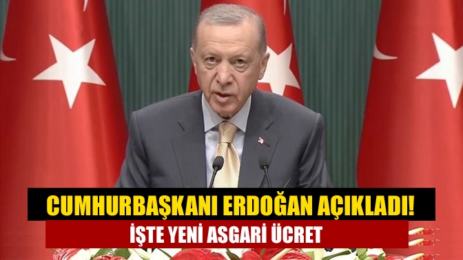 Cumhurbaşkanı Recep Tayyip Erdoğan milyonlarca vatandaşın beklediği 2023 yılı asgari