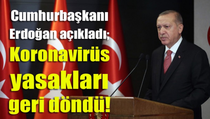 Cumhurbaşkanlığı Kabine toplantısının ardından Cumhurbaşkanı Erdoğan, alınan yeni tedbir kararlarını