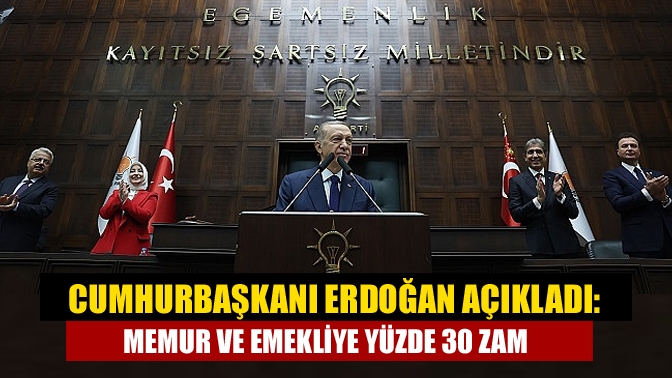 Cumhurbaşkan Recep Tayyip Erdoğan, memur ve emekli maaş artış oranını