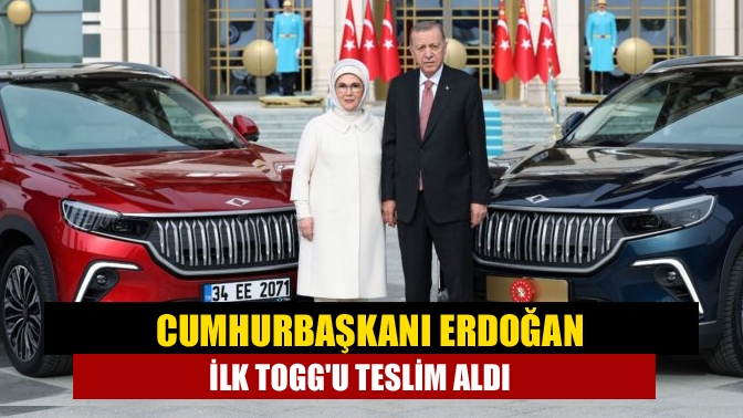 Türkiye'nin ilk yerli otomobili Togg, Cumhurbaşkanı Erdoğan'a teslim edildi. Erdoğan,