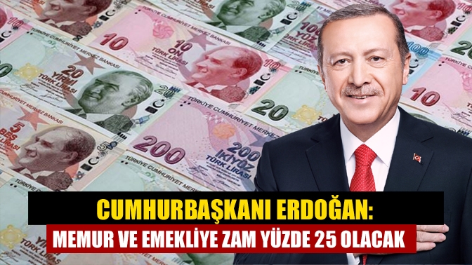 Açıklanan enflasyon verileri sonrası Cumhurbaşkanı Erdoğan, memur ve emekli maaş