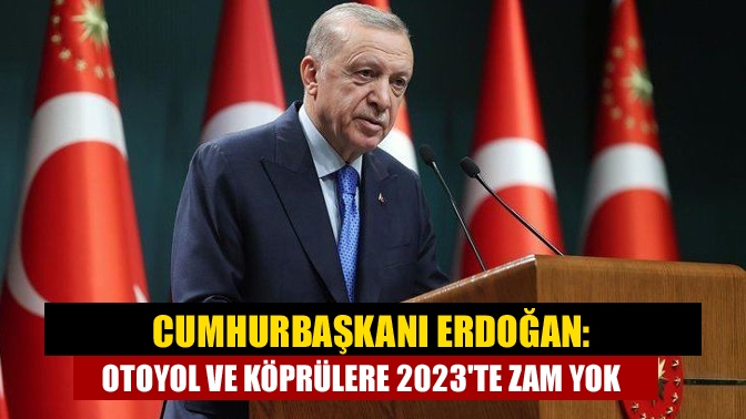 Kabine toplantısının ardından açıklama yapan Cumhurbaşkanı Erdoğan, "Otoyol ve köprü