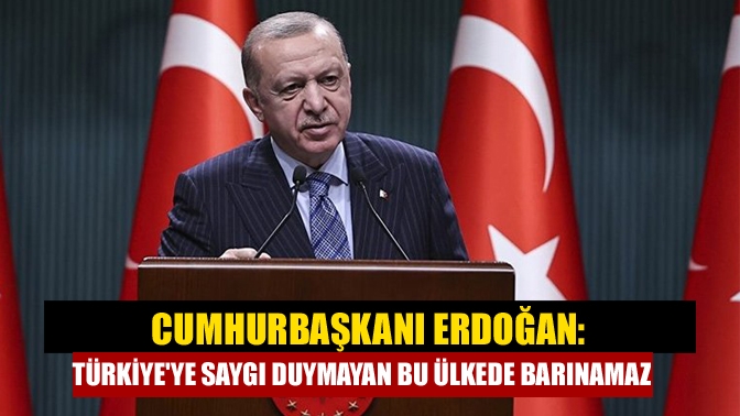 Cumhurbaşkanı Erdoğan, "Ülkemizin bağımsızlığına ve milletimizin hassasiyetlerine saygı duymayan hiç