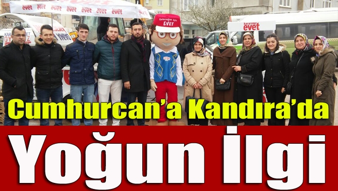 AK Parti Kandıra İlçe Teşkilatı tarafından Çarşamba Pazarı girişine kurulan