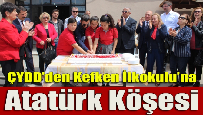 ÇYDD tarafından Kefken Şehit Oğuz Kır İlkokulu’na yapılan Atatürk Köşesi