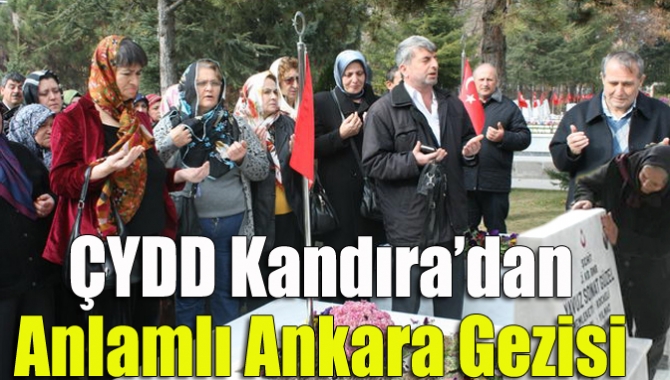 ÇYDD Kandıra Şubesi, Ankara’ya gitti. Sevim Deren önderliğinde Anıtkabir’e giderek