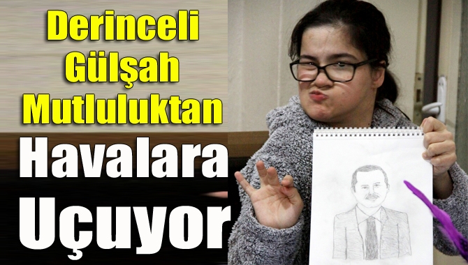 Doğuştan Serebral Palsi hastası 22 yaşındaki Gülşah Yazıcı resmini çizdiği