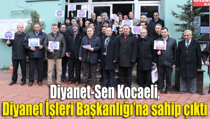 Diyanet-Sen Kocaeli Şube Başkanı Selami Tarcan ve sendika üyeleri basın