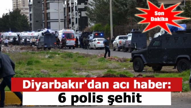Diyarbakır’da polisleri taşıyan servis aracına yapılan bombalı saldırıda 6 polis